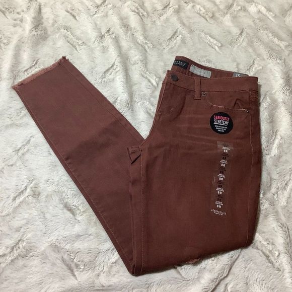 NWT aeropostale rust distressed ankle jegging size 8 - Picture 2 of 8